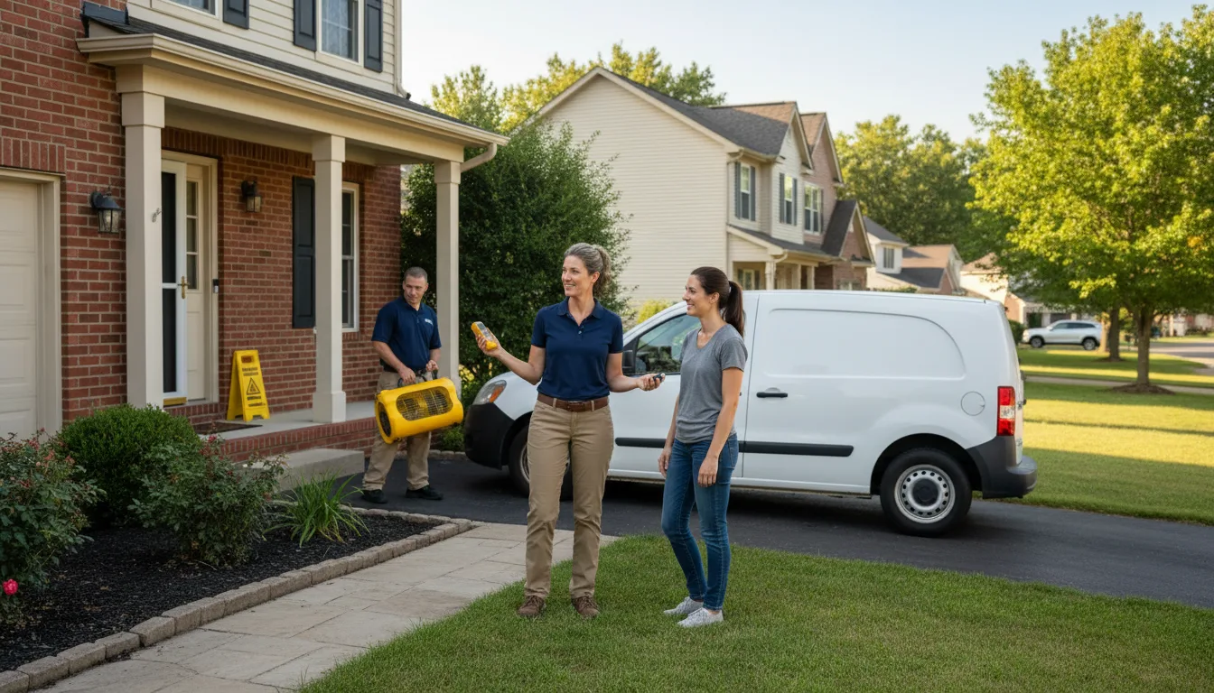 Residential water damage restoration in Nashville, IL